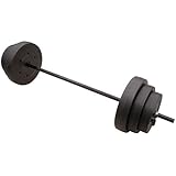 Gold's Gym 100 lbs Pounds Cement Barbell Weight Set
