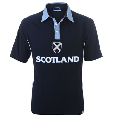 LB Scotland Short Sleeve Rugby Shirt Junior Navy 11-12 (LB)
