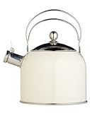 Kitchen Craft 2.3 L Classic Collection Whistling Kettle, Stainless Steel, Cream
