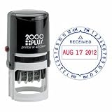 Custom 2000+ Date/Time Self-Inking Two-Color Standard Message Rotary Stamp COS011041