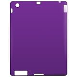 Fosmon Premium Quality Soft Silicone Skin Case for The New iPad 3 & iPad 2 - Purple