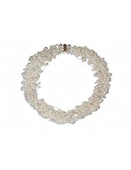 14K multi strand freshwater cultured pearl necklace, 18"