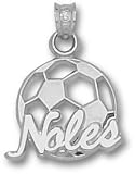 Florida State Seminoles Noles Soccer Ball Pendant - Sterling Silver Jewelry