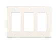 Leviton 80411-W 3-Gang Decora/GFCI Device Decora Wallplate, Standard Size, Thermoset, Device Mount,