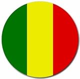 Mali Flag Round Mouse Pad