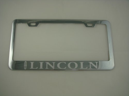 Lincoln Chrome License Plate Frame with Caps