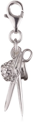 Vinani Damen-Charm Fingerhut Schere Nadel gl&auml;nzend N&auml;hset 925 Sterlingsilber HNZ Preisvergleich