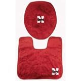 Nebraska Cornhuskers Bathroom Set (Toilet Seat Cover & Floor Mat) NCAA