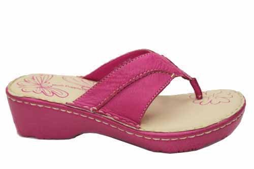 Womens Hush Puppies Calle Pink Leather Sandals