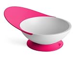 Boon Catch Bowl - Toddler Bowl with Spill Catcher in Pink/White