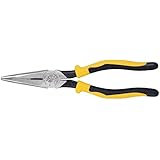 Klein Tools J203-8 Journeyman Heavy-Duty Side-Cutting Long-Nose Pliers, 8-Inch