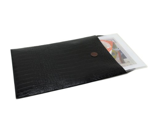 イズ封筒书类入れ (クロコ型押し 黑色) 回收皮