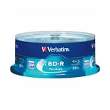 Verbatim 97457 25 GB 6x Blu-ray Single Layer Recordable Disc BD-R, 25-Disc Spindle