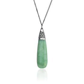 Sterling Silver Marcasite & Jade Linear Pendant, 18