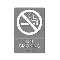 "No Smoking" ADA Sign, 6w x 9h (QRT01412) Category: Signs
