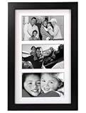 Review Jaf Gifts  / 3-Opening 5x7 Picture Frame LINEAR WALL - Matted Black