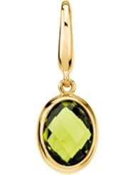 14K Yellow Gold Genuine Peridot Charm