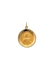 18.00 mm St. Theresa Medal in 14K Yellow Gold