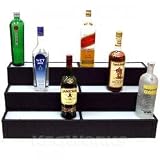 Three Tier Lighted Liquor Bottle Display Shelf: 102 Wide