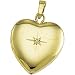 14K Yellow Gold Heart Design Diamond Locket (0.01 ctw, G-H, SI1)