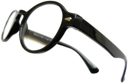 OXBRIDGE Retro Preppy Academic P3 Round +1 BLACK READING GLASSES 30s 40s Ivy League +1.00 Prescription Spectacles Vintage Eyeglasses FREE Case