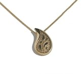 9ct gold Paisley Pendant