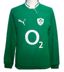 Ireland Rugby Home Cotton Long Sleeve Shirt Large Ireland Rugby Home Cotton Long Sleeve Shirt Large