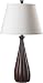 Kenroy Home 20135MBRZ Mahogany Bronze Layla Layla Table Lamp with Cream Tapered Drum Shade