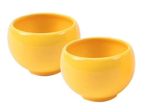 Livestrong by Chantal Jasmine Tea Cup  Set of Two  Glossy Golden Gloss Yellow