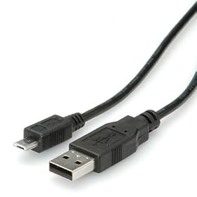 USB mini Cable, Type A standard to Type B MICRO, 1.8 Meter (6ft)