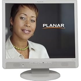 Planar PL1910M-WH 19-Inch Digital/Analog LCD Monitor with Speakers (White)