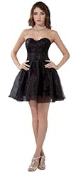 Sleeveless Sweetheart Charmeuse/Organza/Satin Prom Dress/Mini Dress 