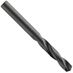 Cleveland 2331G High-Speed Steel Short Length Drill Bit, Black Oxide, Round Shank, 135 Degree Split Point, 4.0mm (Pack Of 12)