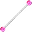 Pink Glitter Industrial Barbell 31mm