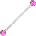 Pink Glitter Industrial Barbell 31mm