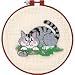 Learn-A-Craft A Cat and A Mouse 6 Round Needlepoint Kit