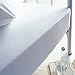 Single Size Waterproof Fitted Sheet. Topped with 50% Cotton & 50% Polyester Backed with PEVA Image