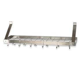 Royce Lighting RF43/BS Home Accents 35 Inch Metal Pot Rack Brushed Steel
