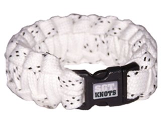 SGT KNOTS Hockey Lace Bracelet - White 9