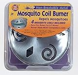 PIC Pewter Mosquito Coil Burner (includes 4 Coils)