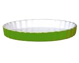 Emile Henry, Green flan dish, 29 cm, Ceradon