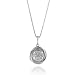 0.25ct TDW Diamond Circle Necklace/Pendant in Sterling Silver with 18" Chain