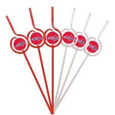 NHL Officially Licensed 6-pack Team Logo Sip Straws