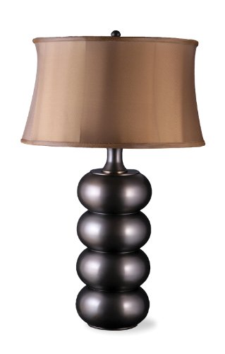 Lighting Enterprises T-1510/1432 Oil Rubbed Bronze Table Lamp with Coffee Colored Sewn Shade