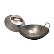 24 inch Carbon Steel Wok w/ 2 Steel Handles (round bottom only. Lid NOT included) - Made in USA