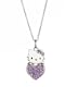 Hello Kitty "Birthstone Kitty" Amethyst Sterling Silver Pendant, 18"
