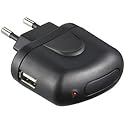 PowerPlug Steckdose auf USB Ladegerät für iPods und USB aufladbare MP3-Player schwarz