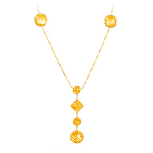 Layered Gold Necklace. Layered Necklace- Long Red