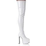 CANDY-3000 (CANDY-200) 6 1/2 Chunky Heel Thigh Hi Boots