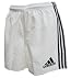 Adidas 3 Stripe White Rugby Shorts